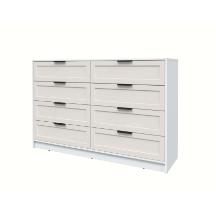 Kомод Тренд КТ-К157 (Белый платинум ЛДСП/ Кашемир ЛМДФ) Ш1565 В1020 Г451